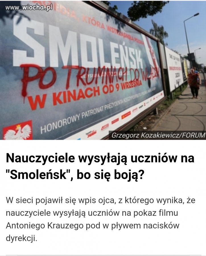 Masakra! Nie dość że sączy się ten smoleński jad w głowy 