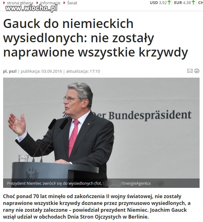 Chyba zapomniał kto zaczął wojnę