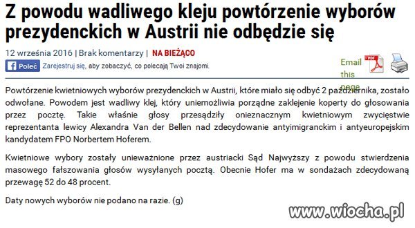 A w Austrii drugi w tym roku Prima aprilis...
