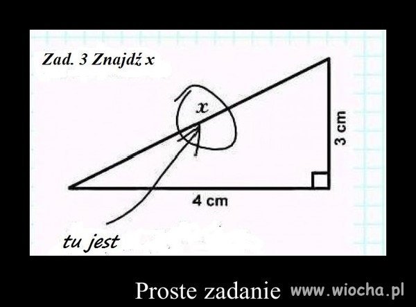 Proste zadanie i proste rozwiązanie.