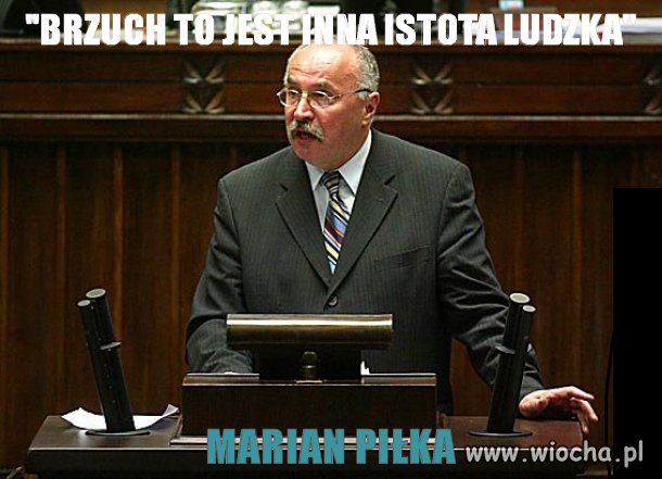 Cytat z Mariana Piłki.