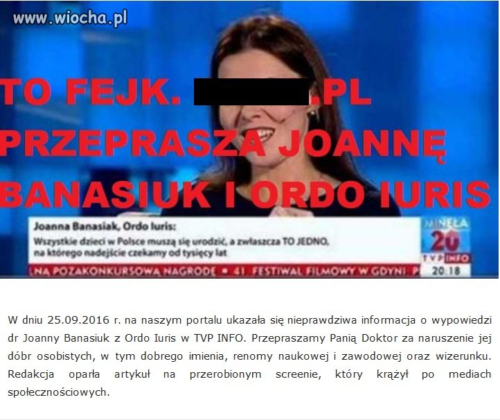 Jeden fejk z przerobionego screena.