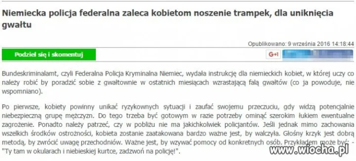 Problem gwałtów rozwiązany