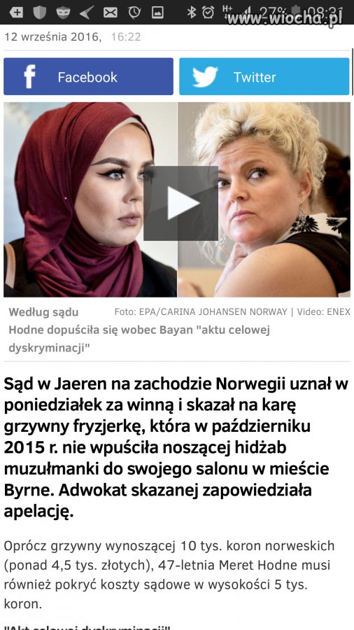 Czyli w Norwegii to jednak sąd decyduje kogo do