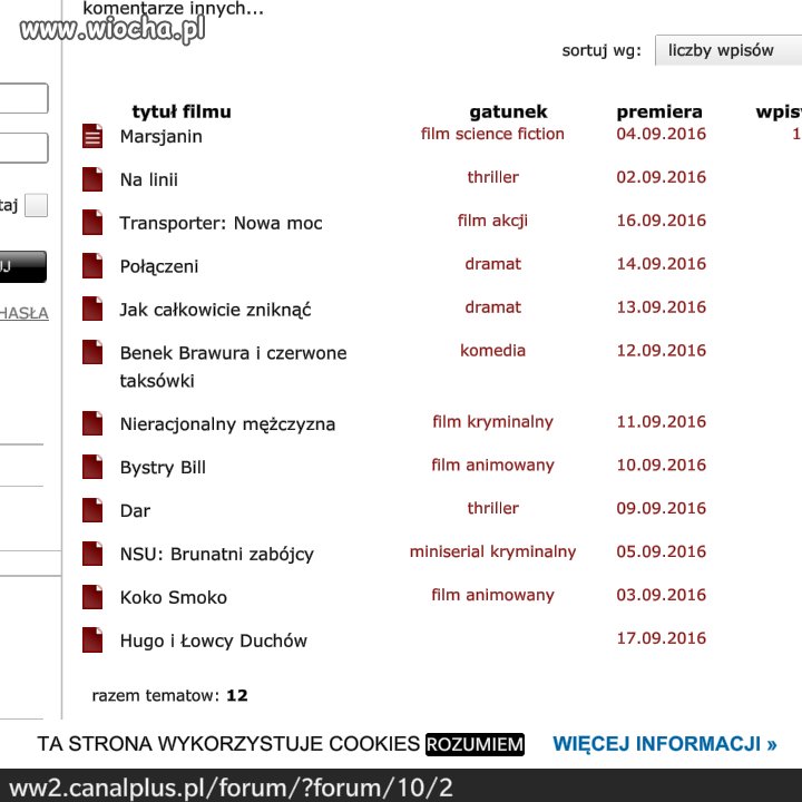 Filmowe hity wrzesnia na C+