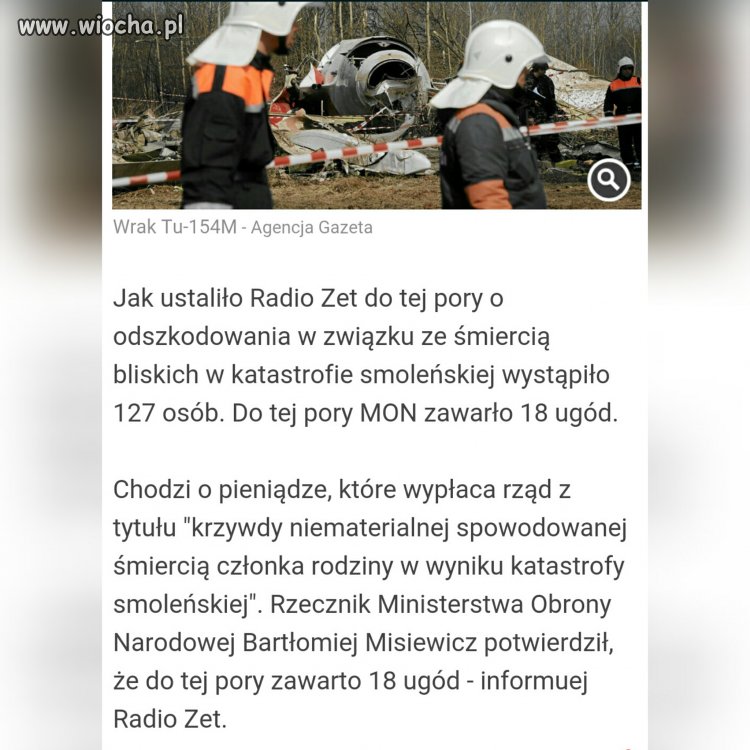 Do tej pory wypłacono 65 mln 18 osobom co daje 
