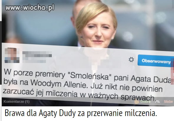 Może akurat miała