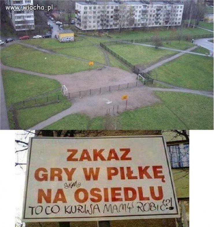 Dziwna sytuacja. Po co boisko, lepiej płot