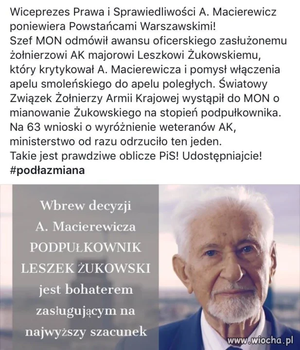 Wiocha dla Macierewicza za to co zrobił 