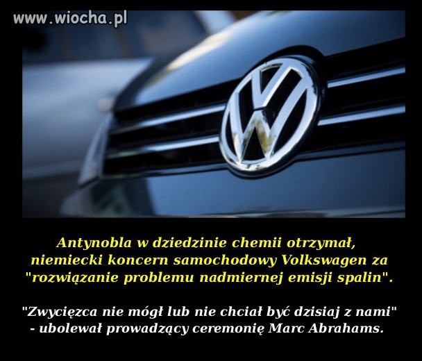 Antynobel w dziedzinie chemii dla VW