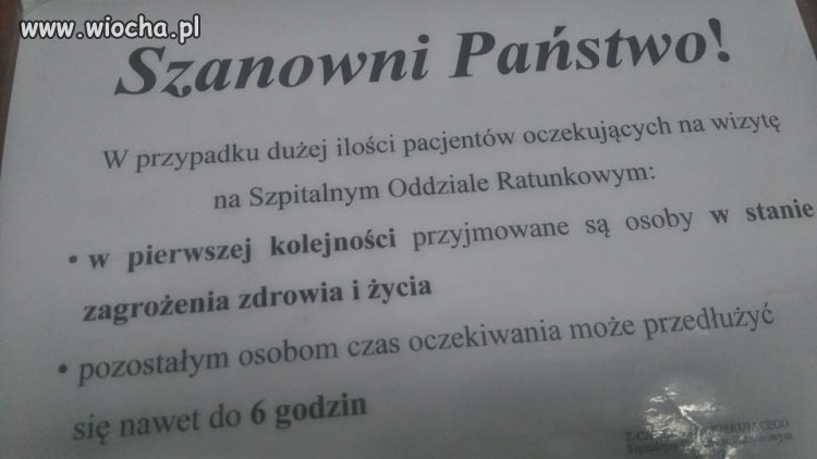 Izba przyjęć w szpitalu