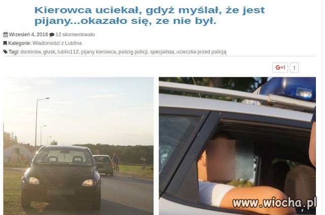 Ze strachu wytrzeźwiał