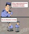 Ciężka jest praca policjanta.