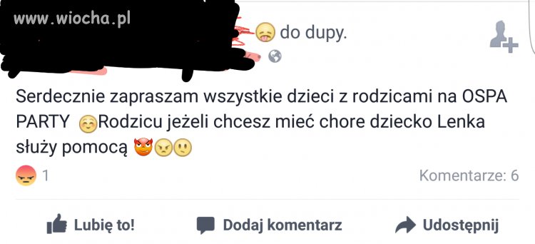 Komu ospa komu? Bo ide do domu :(