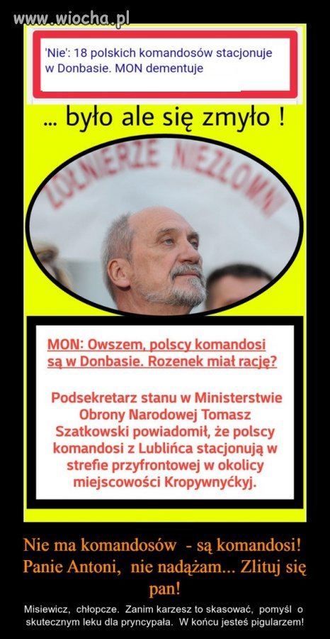 Uważajcie teraz Misiewicz będzie na Was donosił
