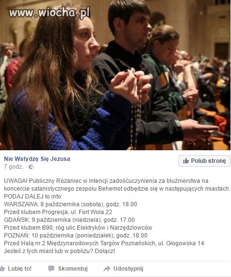  Publiczny Różaniec w intencji zadośćuczynienia...