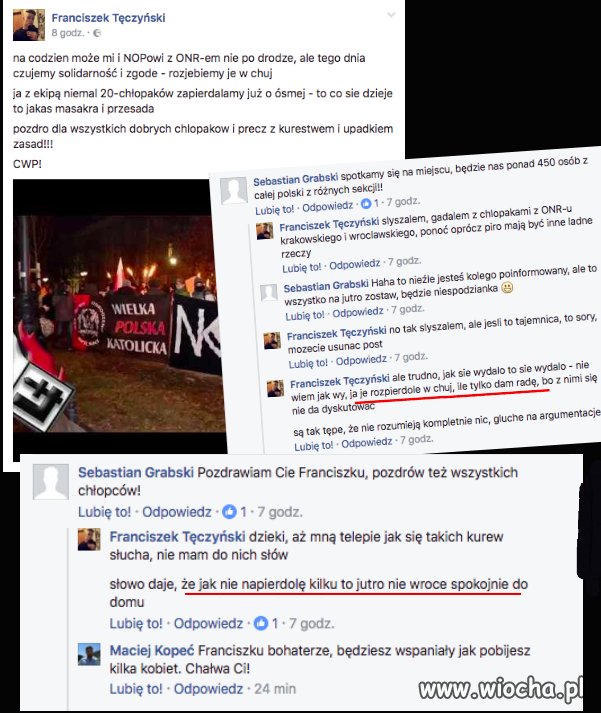 Kozak z ONRu chce bić kobiety 