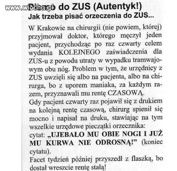 ZUS -zakład pracy chronionej