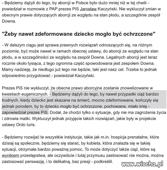 Tomasz Lis zmanipulował słowa prezesa PiS.