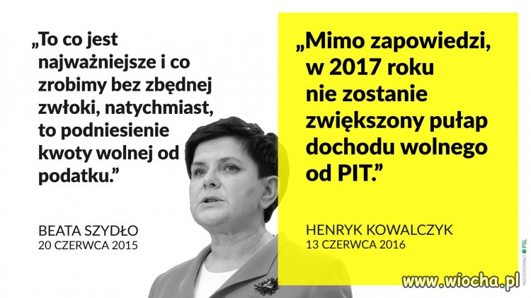 A miały być podatki niższe i kwota wolna wyższa 