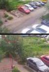 Sąsiad postawił rower na miejscu dla samochodu 