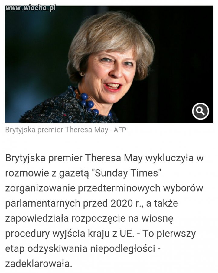 Brytyjska premier Theresa May..