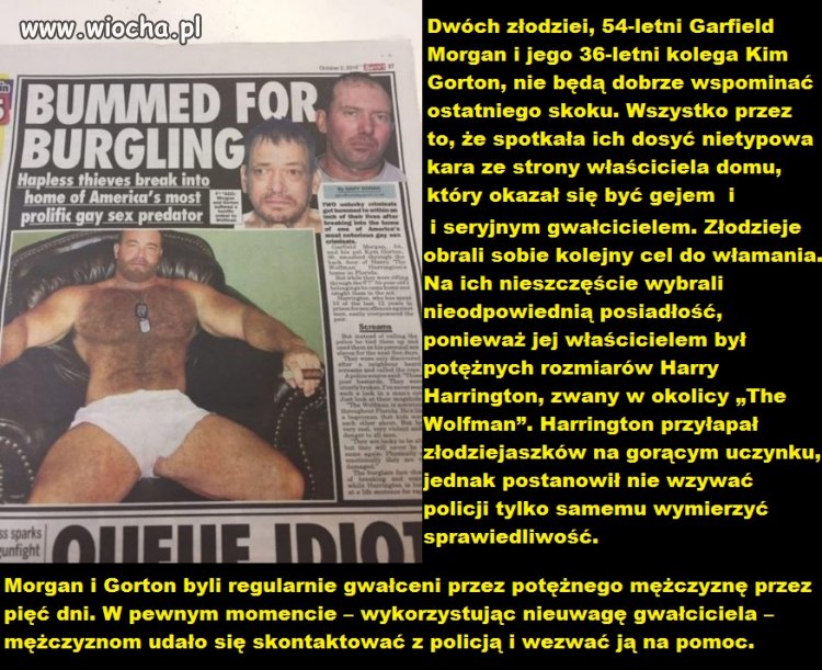 Złodzieje byli gwałceni przez 5 dni
