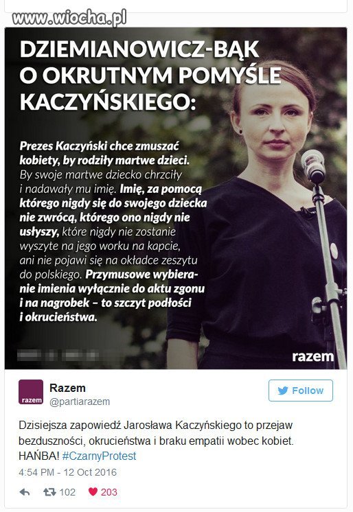 Kaczyński chce, by kobiety rodziły zdeformowane dzieci!