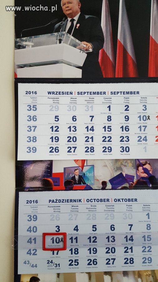 Kalendarz PISrelli w jednym z urzędów 