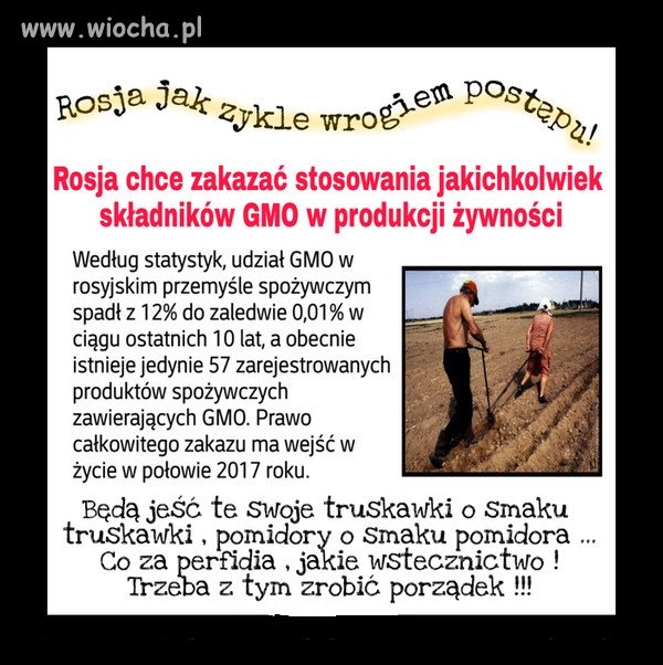 Jacy niepostępowi są ci Rosjanie.