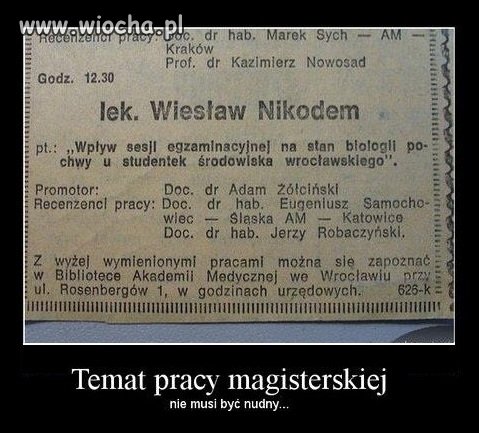 Temat pracy