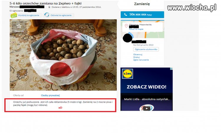 5-6 kilo orzechów zamiana...