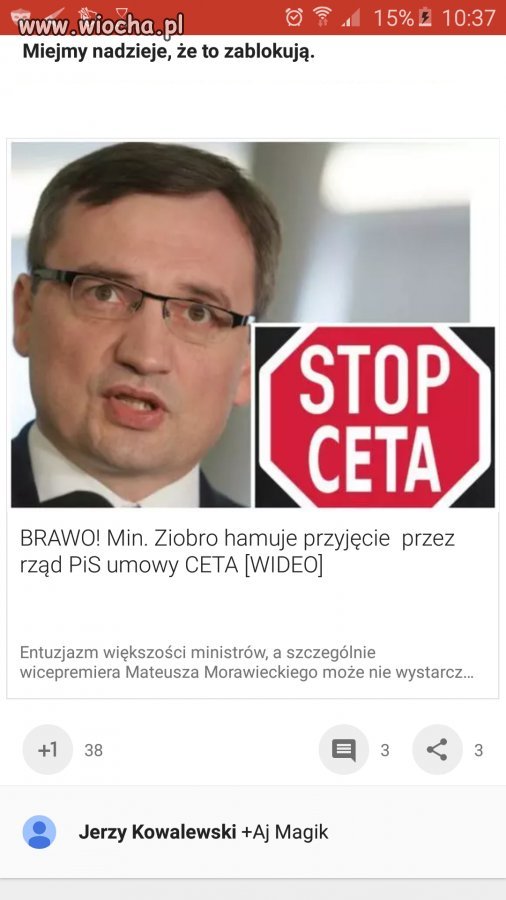 Oj Zbyniu, igrasz z Jarkiem 