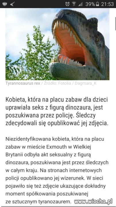 Wolała tyranozaura
