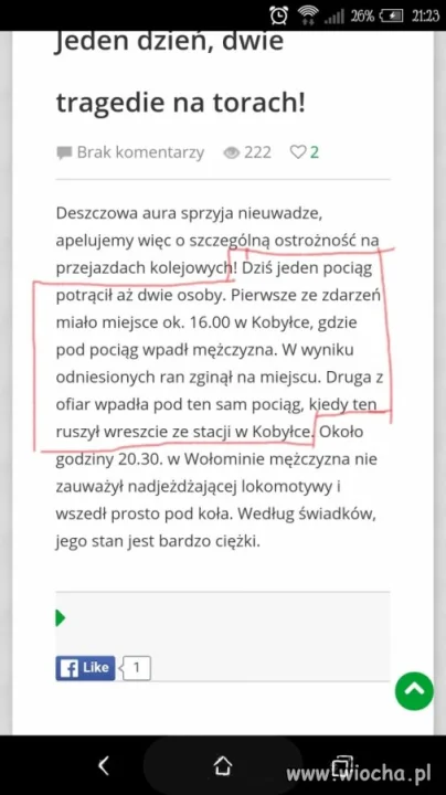 Szyny były złe ...