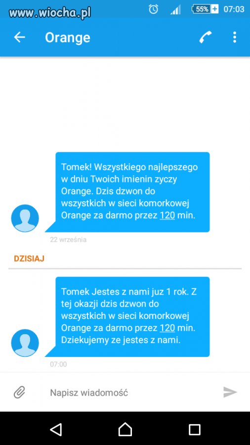 Prezent od Orange