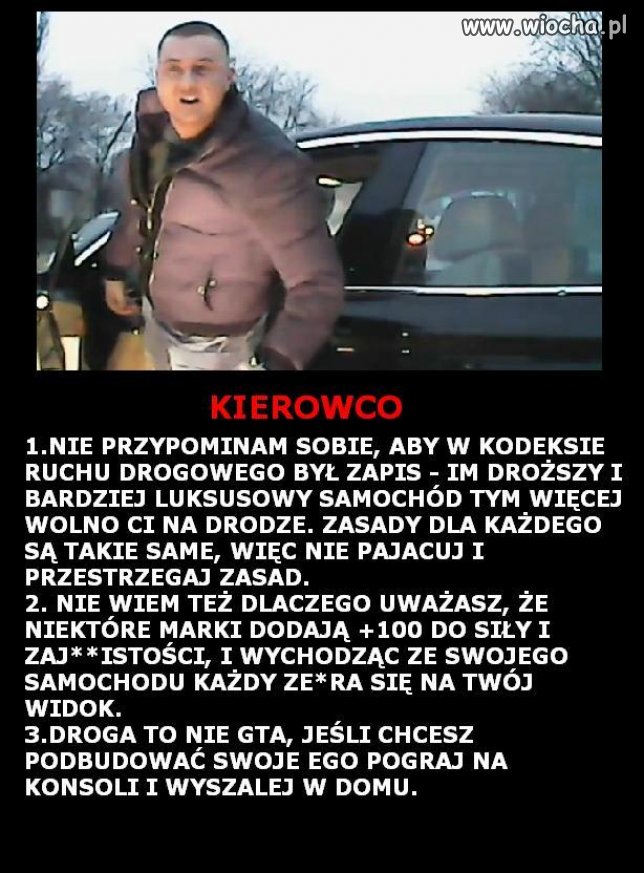 Taki mały apel dla "nowobogackich" idiotów...