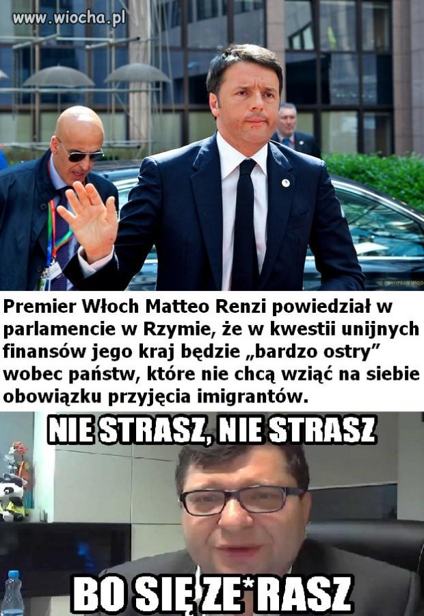 Makaroniarz zaczyna straszyć...