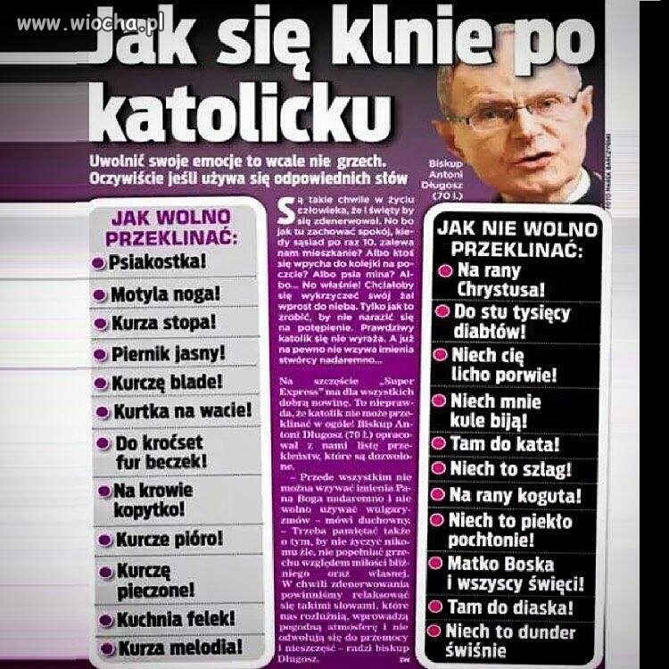 Jak się klnie po katolicku