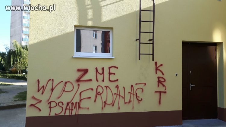 Nowa elewacja już zniszczona