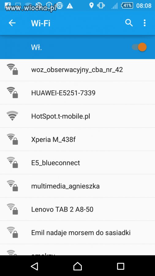 Wi-Fi dostępne z mojej chałupy
