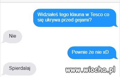 Klaun w Tesco