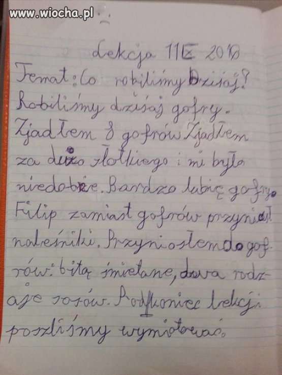 Z zeszytów szkolnych
