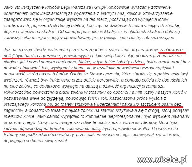 Kibice Legii- dawno takich bredni nie czytałem
