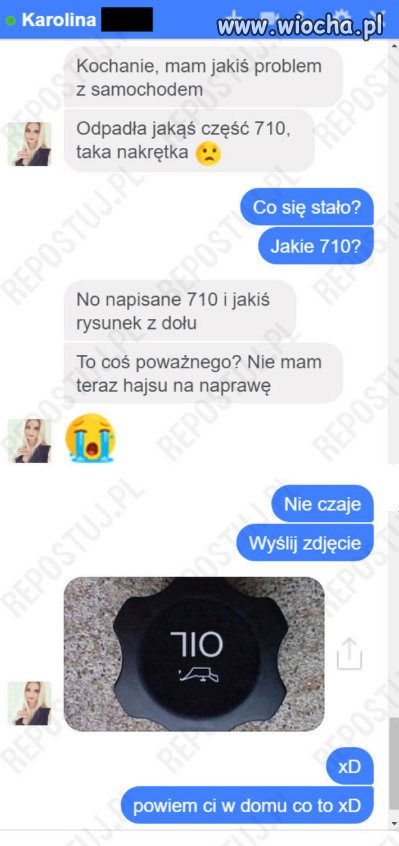 Coś odpadło.