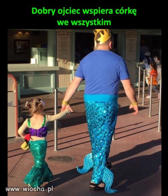 Ojciec wspiera córkę 