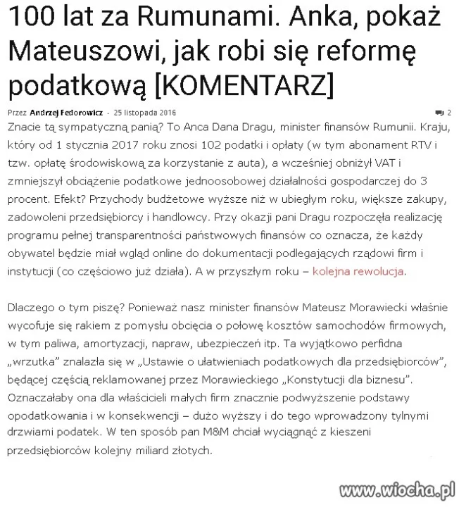 Już nawet Rumunia wyprzedza Polskę...