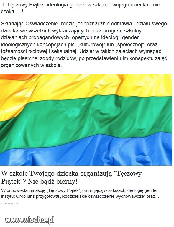 Uwaga rodzice na lewacki piątek !