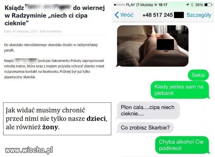 Ksiądz do wiernej w Radzyminie.