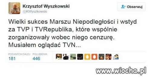 Musiał oglądać TVN